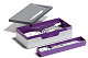 Бокс пластиковый для письменных принадлежностей "Durable Varicolor", фиолетово-серый