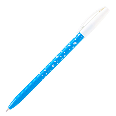 Ручка шариковая "Hatber Loops", 0,7мм, синяя, корпус ассорти
