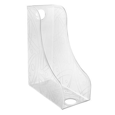 Лоток пластиковый вертикальный для папок "Стамм", 310x245x118мм, прозрачный