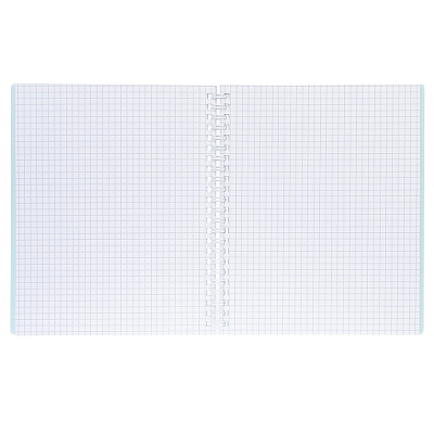 Тетрадь "Hatber", 80л, А5, клетка, пластиковая обложка, на гребне, серия "Canvas - Бирюза"