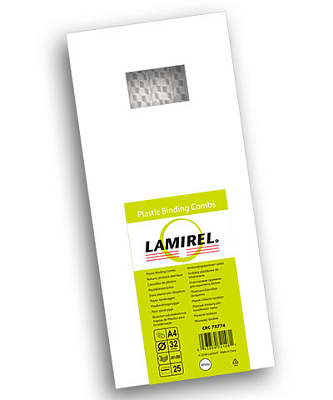 Пружины пластиковые для переплёта "Lamirel", 32мм, 241-280л, белые, 25шт в упаковке
