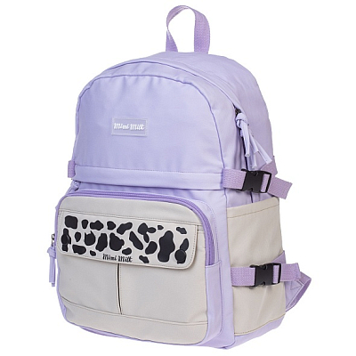 Рюкзак "Hatber", 41,5x30x17,5см, полиэстер, 1 отделение, 6 карманов, серия "Mimimilk: Bear - Сиреневый"