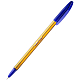 Ручка шариковая "Cello Liner", 0,6мм, синяя, чернила на масляной основе, жёлтый корпус