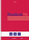 Тетрадь "Hatber", 96л, А4, линия, ламинация, тиснение, на спирали, серия "Студенту - Viva Magenta"