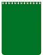 Блокнот "Hatber", 60л, А6, клетка, на гребне, серия "Зелёный"