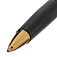 Ручка шариковая "Brauberg Perfect Black", 1мм, синяя, металлический чёрный корпус, детали золото, повортный механизм