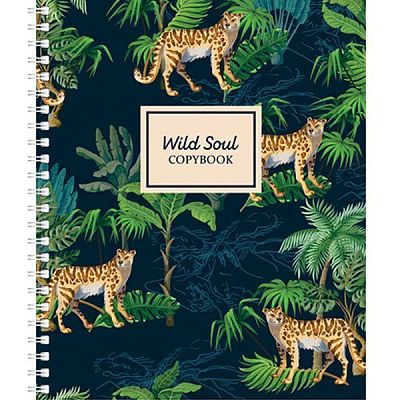 Тетрадь общая "BG", 80л, А5, клетка, на гребне, серия "Wild Soul"