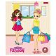 Тетрадь "Hatber", 48л, А5, клетка, на скобе, серия "Fashion Girl 4D"