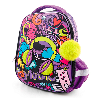 Рюкзак "Hatber", 38x29x11см, EVA-материал, 1 отделение, 2 кармана, серия "Ergonomic Light - Bright Colors"