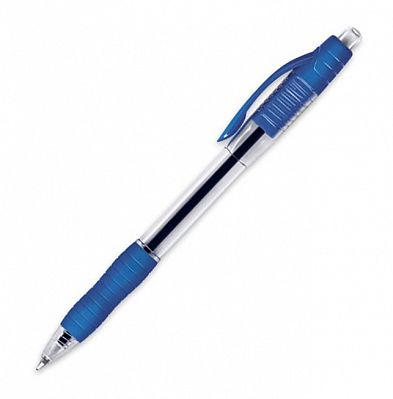 Шариковая ручка Berlingo автом. Classic, синяя, 0,7 с мягким резин. держат. 