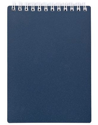 Блокнот "Hatber", 80л, А5, клетка, пластиковая обложка, на гребне, серия "Metallic - Синий"