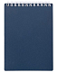 Блокнот "Hatber", 80л, А5, клетка, пластиковая обложка, на гребне, серия "Metallic - Синий"