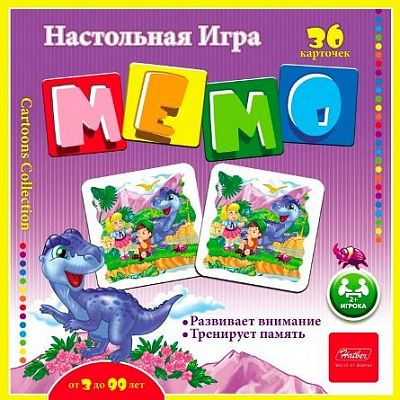 ИГРА Настольная МЕМО 36 карточек-Динопарк-