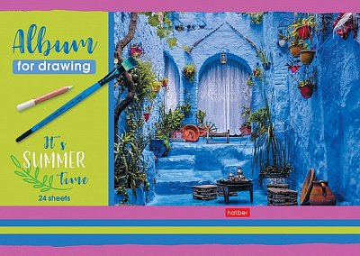 Альбом для рисования "Hatber", 24л, А4, на скобе, серия "Summer"