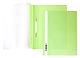 Папка-скоросшиватель пластиковая "Hatber", А4, 140/180мкм, прозрачный верх, салатовая