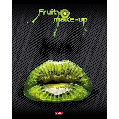 Тетрадь "Hatber", 80л, А5, клетка, 3D лак, ламинация, на скобе, серия "Fruity Make-Up"