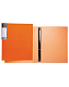 Папка пластиковая "Hatber HD", А4, на 4-х кольцах, 700мкм, корешок 25мм, серия "Diamond Neon - Оранжевая"