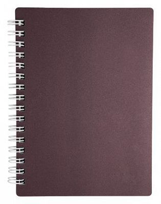 Записная книжка "Hatber", 80л, А6, клетка, пластиковая обложка, на гребне, серия "Metallic Бордо"