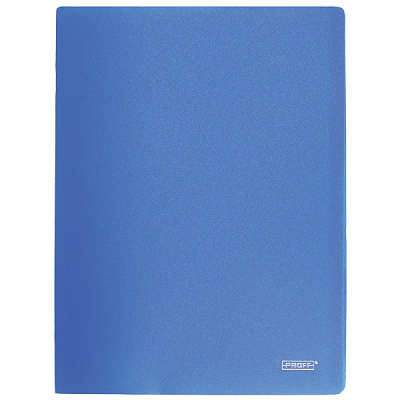 Папка пластиковая "Proff Standart", А4, 450мкм, 10 вкладышей, 9мм, синяя