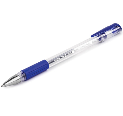 Ручка гелевая "Staff Everyday GP-191", 0,5мм, синяя, прозрачный корпус