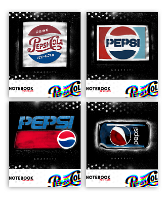 Тетрадь общая "BG", 96л, А5, клетка, на гребне, серия "Pepsi"