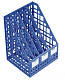 Лоток пластиковый вертикальный для документов А4 "Стамм", 295x250x245мм, 5 отделений, сборный, синий