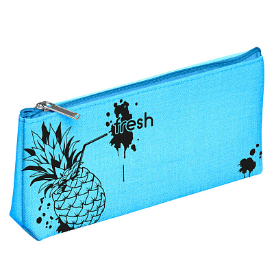 Пенал "Hatber", 180x85x40мм, мягкий, на молнии, серия "Pineapple"