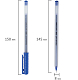 Ручка шариковая "Pensan 1005", 0,7мм, синяя, чернила на масляной основе, прозрачный корпус