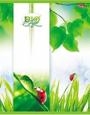 Тетрадь 96л А5ф клетка на скобе серия -Bio Life-