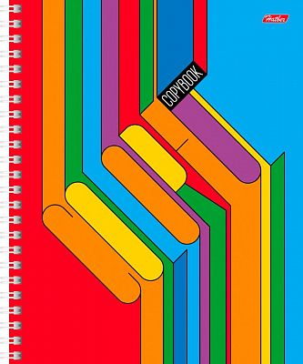 Тетрадь "Hatber", 96л, А5, клетка, на гребне, серия "Colorful Strips"