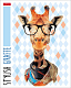 Тетрадь "Hatber", 48л, А5, клетка, тиснение, на скобе, серия "Stylish Animals"