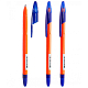 Ручка шариковая "Стамм 555 Orange", 0,7мм, синяя, оранжевый корпус