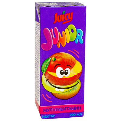 Сок "Juicy Junior", Мультивитамин, 200мл
