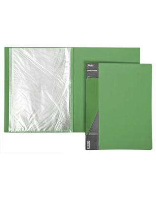 Папка пластиковая "Hatber", А4, 40 вкладышей, 600мкм, корешок 21мм, серия "Standard - Зелёная"