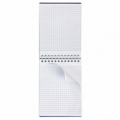 Блокнот "Hatber", 80л, А6, клетка, пластиковая обложка, на гребне, серия "Velvet - Синий"