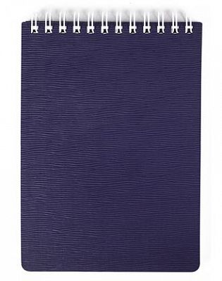 Блокнот "Hatber", 80л, А6, клетка, пластиковая обложка, на гребне, серия "Wood Фиолетовый"