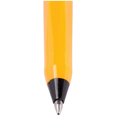 Ручка шариковая "Schneider Tops 505F", 0,8мм, чёрная, чернила на масляной основе, жёлтый корпус
