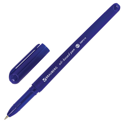 Ручка шариковая "Brauberg Fine", 0,7мм, синяя, чернила на масляной основе, синий корпус
