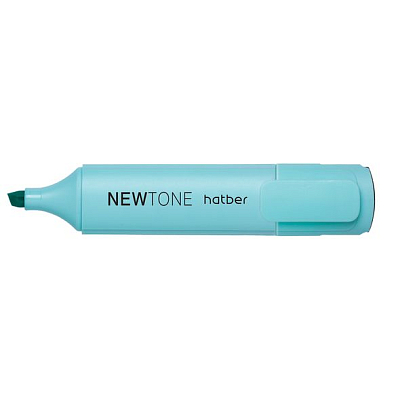 Текстовыделитель "Hatber NewTone Pastel", 1-5мм, скошенный наконечник, водная основа, бирюзовый