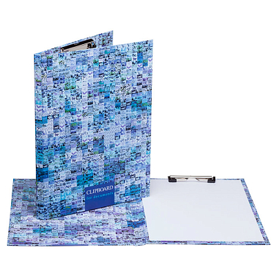 Папка-планшет картонная "Hatber", А4, металлический зажим, крышка, ламинация, серия "Graffiti"