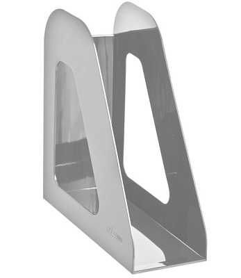 Лоток пластиковый вертикальный для документов А4 "Стамм Фаворит", 240x235x90мм, серый