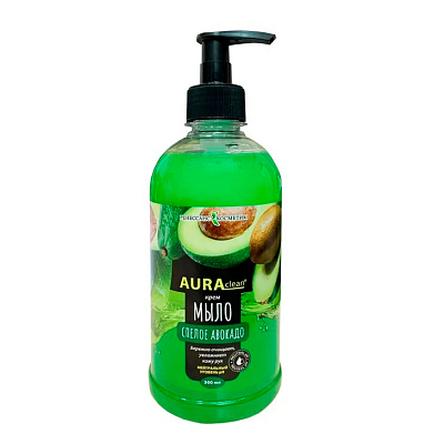 Жидкое мыло "Aura", Авокадо, с дозатором 500мл