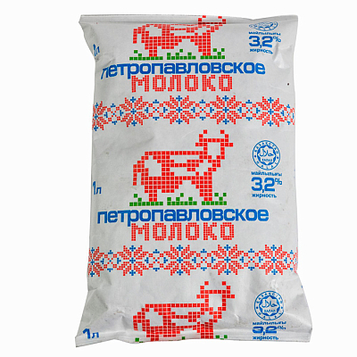 Молоко "Петропавловское", 3,2%,1000мл.