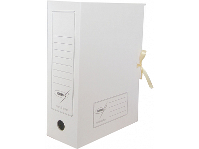 Папка картонная архивная на завязках "Kris" АС-16, 100мм, 325х250х100мм, белая