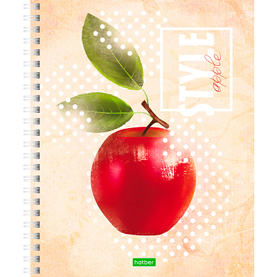 Тетрадь "Hatber Eco", 80л, А5, клетка, на спирали, серия "Fruit Style"