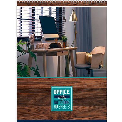 Блокнот "BG", 60л, А5, клетка, на гребне, серия "Office Style"