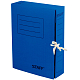 Папка картонная архивная на завязках "Staff", 325х250x75мм, 700л, синяя