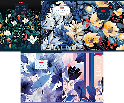 Тетрадь "Hatber", 80л, А5, клетка, на скобе, серия "Floral Dreams"