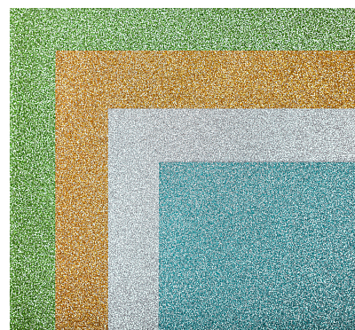 Набор цветной бумаги "Hatber", 4л, 4цв, А4, 194x280мм, шёлковая, блёстки, в папке, серия "Creative Set"