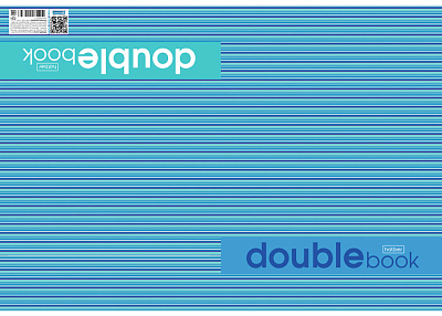 Тетрадь двойная "Hatber", 96л, А4, линия, на скобе, серия "Double Book"